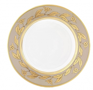 Ginori Voliere Tortora / Taupe Salad Plate - 7.75"